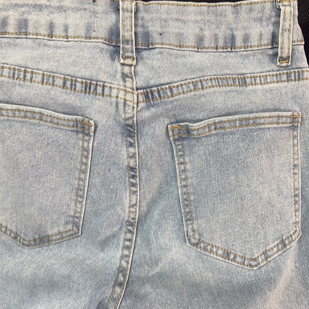 Blue High Rise Star Pattern Jeans - Picture 8 of 9